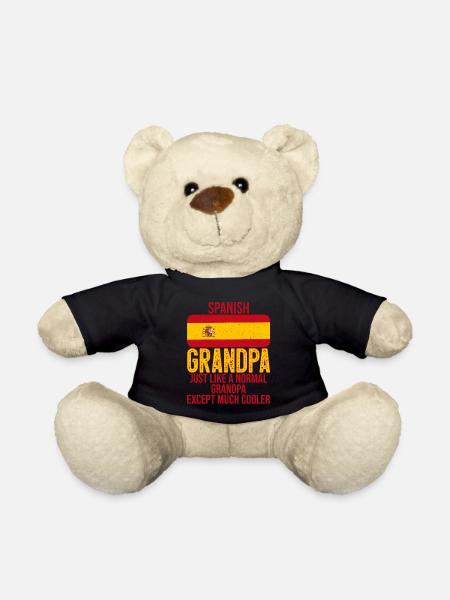 Spanish Grandpa Spanish flag for Father's Day - Teddy Bear - black