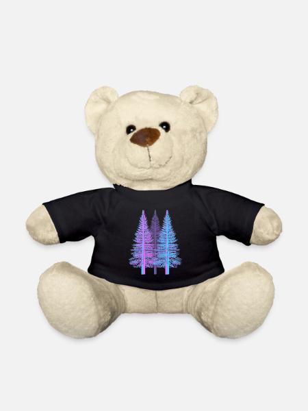Bäume Baum Fantasy Fichten Nadelbaum Wald Tanne - Teddy - Schwarz