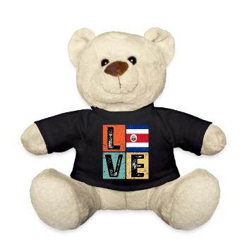 I Love Costa Rica drapeau pour Costa Rica Pride - Nounours - noir - Devant