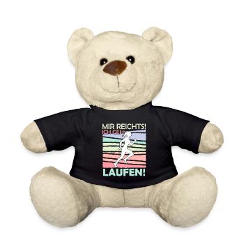 Mir reichts ich geh laufen Lauf Marahon Läuferin - Teddy - Schwarz - Vorne