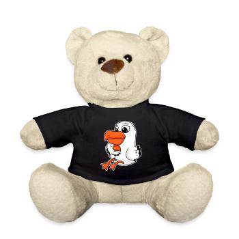Seagull family - Seagull with baby - Seagull with child - Teddy Bear - black - Front
