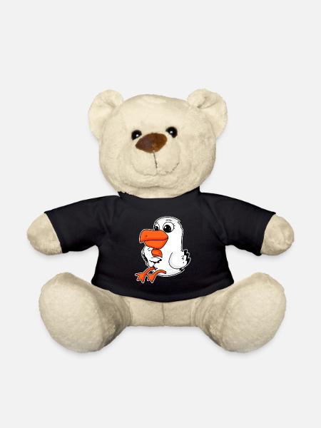 Seagull family - Seagull with baby - Seagull with child - Teddy Bear - black