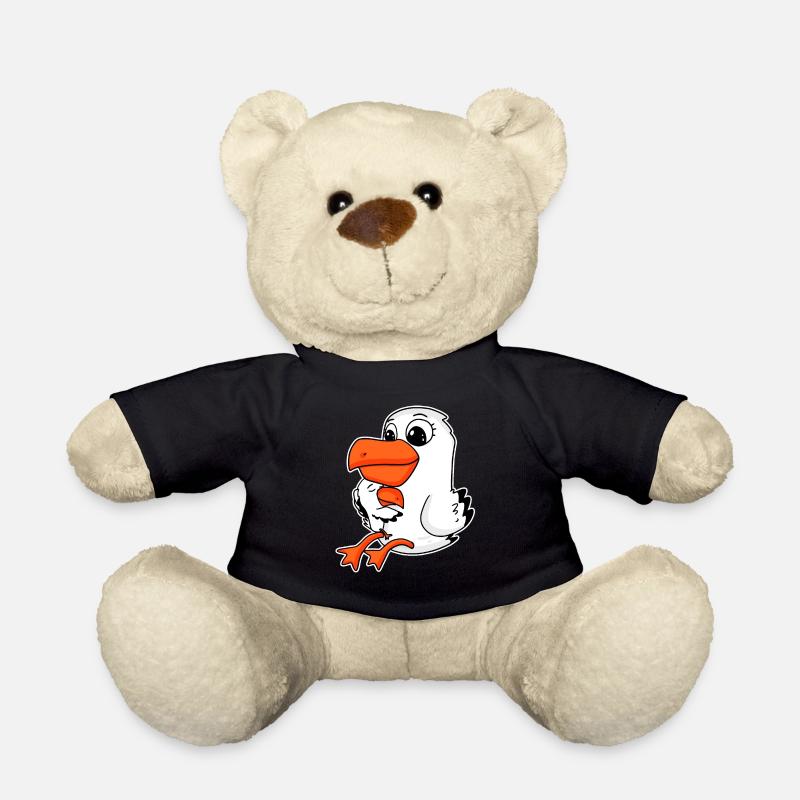 Möwe Familie - Möwe mit Baby - Möwe mit Kind - Teddy - Schwarz