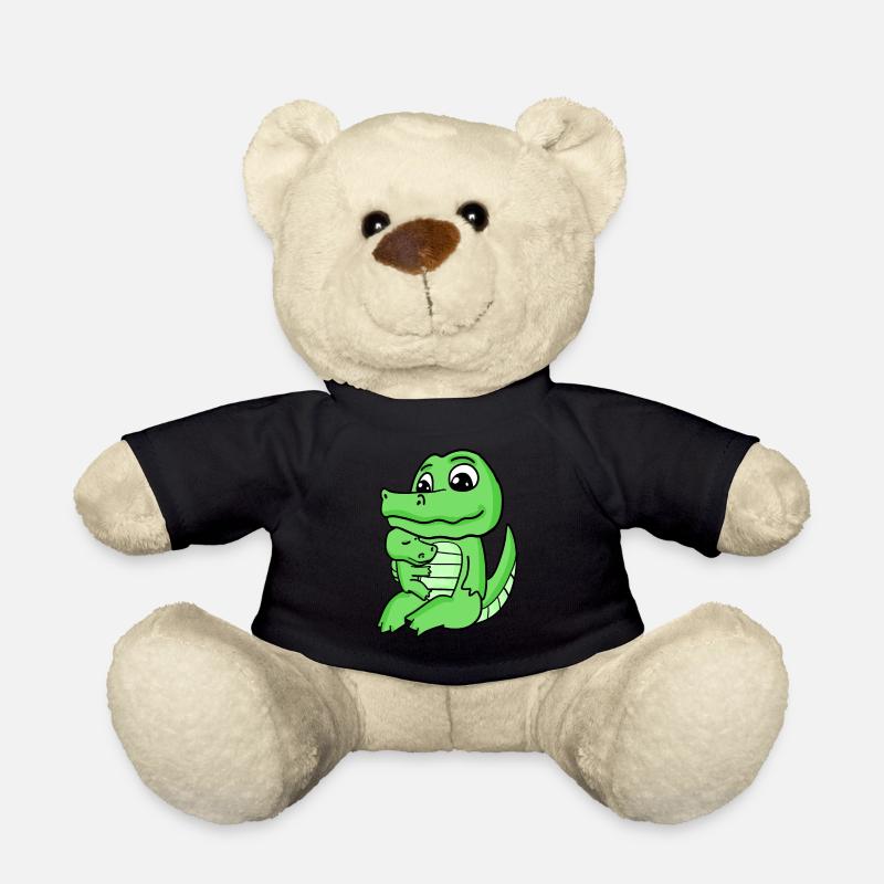 Famille crocodile - Crocodile avec bébé - Crocodile - Nounours - noir