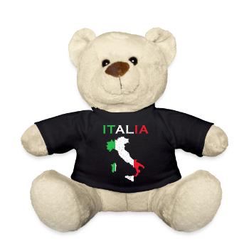 Italia Italien Flagge Italiener - Teddy - Schwarz - Vorne
