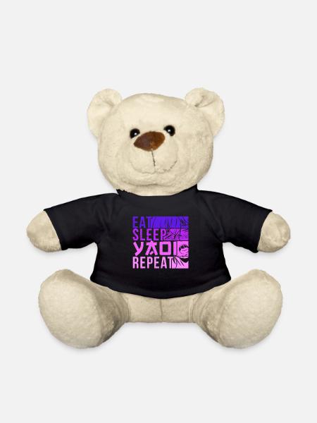 Eat Sleep Yaoi Repeat Fujoshi Anime Boy Gay Manga - Teddy - Schwarz