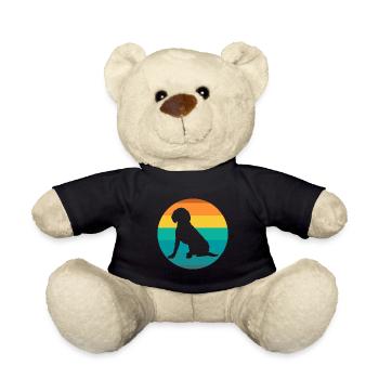 Hund Beagle Beagles Retro Vintage - Teddy - Schwarz - Vorne