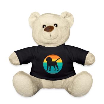 Hund Beagles Vintage Retro Beagle - Teddy - Schwarz - Vorne