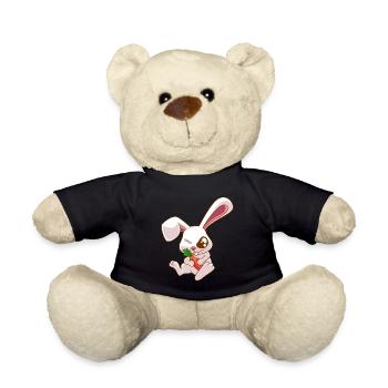 Eyed Rabbit Zombie Rabbit Gift - Teddy Bear - black - Front