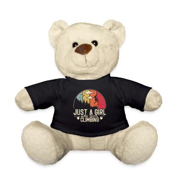 Juste une fille qui aime grimper - grimpeur montagne - Nounours - noir - Devant