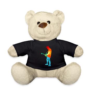 Rock Music Punk Rock Polygon Art Punker - Teddy Bear - black - Front