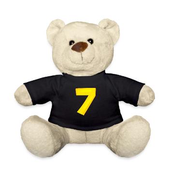 Number 7 - Number 7 - Teddy Bear - black - Front