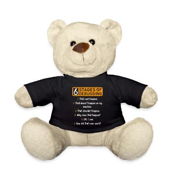 6 Levels of Debugging Software Developer - Teddy Bear - black - Front