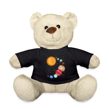 Solar System Planets Astronaut Astrology Space - Teddy Bear - black - Front