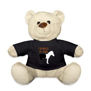 Informaticien défragmenté informaticien blague coder - Nounours - noir - Devant