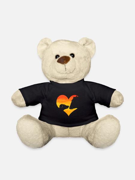 Kuh Und Hund Im Herzen Liebe Tiere Veganer - Teddy - Schwarz