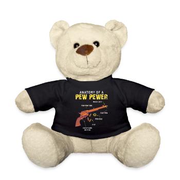Pistole Handfeuerwaffe Anatomie Revolver Pew Pewer - Teddy - Schwarz - Vorne