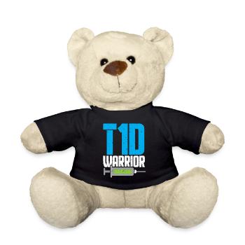 Diabetes Diabetiker Insulin Blutzucker Typ 1 - Teddy - Schwarz - Vorne