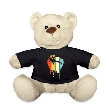 Kletter Frau Retro Kletterin Boulderin Boulder - Teddy - Schwarz - Vorne