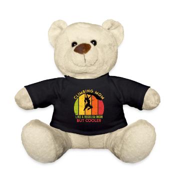 Vintage Climbing Mama Mother Via Ferrata - Teddy Bear - black - Front