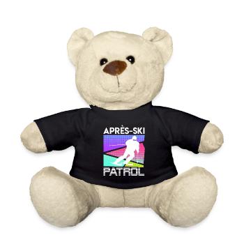 Après-Ski Patrol Skifahrer Ski - Teddy - Schwarz - Vorne