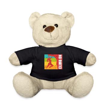 Climbing Mrs. Boulder Ladies Saying Climb on - Teddy Bear - black - Front