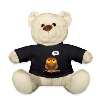 Owl Nö No Naysayer Kein Bock Faul listless - Teddy Bear - black - Front