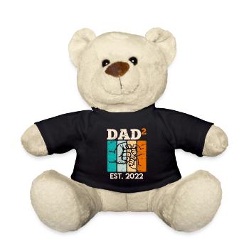 Devenir jumeau papa 2022 Père Naissance - Nounours - noir - Devant
