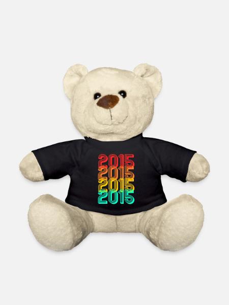 2015 geboren Jahrgang 2015 Geschenk Geburtstag - Teddy - Schwarz