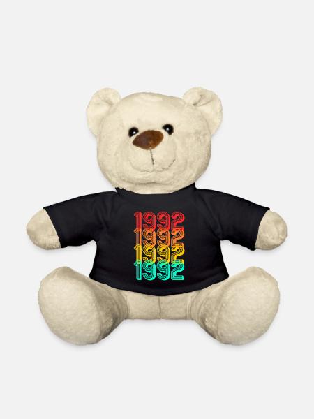 1992 geboren Jahrgang 1992 Geschenk Geburtstag - Teddy - Schwarz