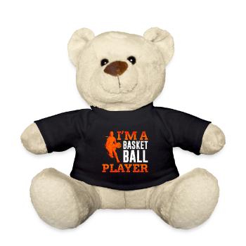 I am a basketball player basketball player - Teddy Bear - black - Front