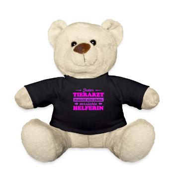 Tierarzthelferin Tiermedizinische Fachangestellte - Teddy - Schwarz - Vorne
