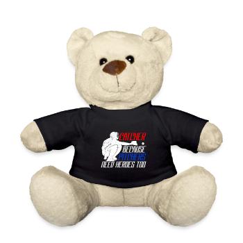 Catcher Baseball Spruch Baseballer - Teddy - Schwarz - Vorne