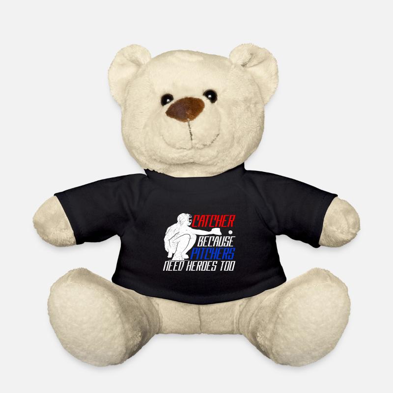 Catcher Baseball Spruch Baseballer - Teddy - Schwarz