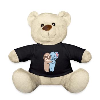 Faultier und Koala niedliche Tiere knuddeln - Teddy - Schwarz - Vorne