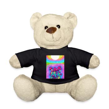 Kidcore Esthétique Weirdcore Mushroom Eyes Rétro - Nounours - noir - Devant