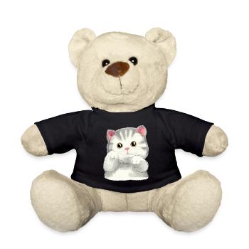 Chats Enfants Animaux Mignon Chat Bébé Miaoul - Nounours - noir - Devant