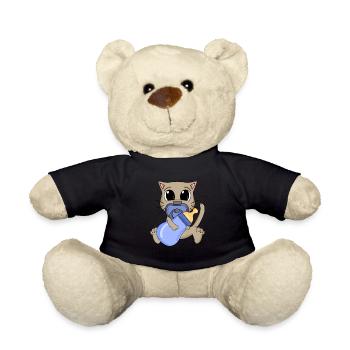 Baby Young Cat - Teddy Bear - black - Front