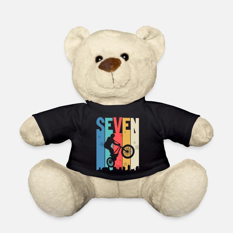 7 Geburtstag 7 Jahre Bmx Kinder Kindergeburtstag - Teddy - Schwarz