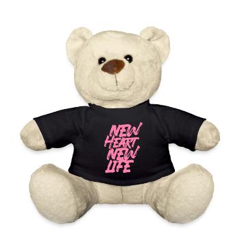 New Heart New Life Surgery Transplant - Teddy Bear - black - Front