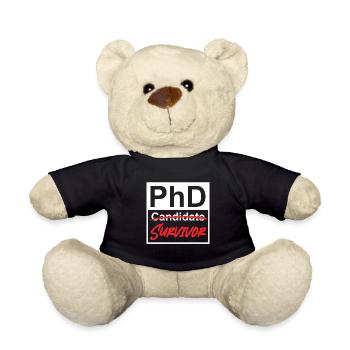 Doktorarbeit überlebt Phd Survivor Doktortitel - Teddy - Schwarz - Vorne
