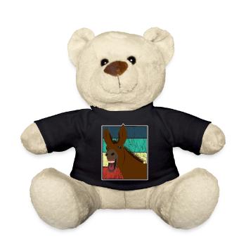 Maultier Muli Esel Pferd Vintage Geschenk - Teddy - Schwarz - Vorne
