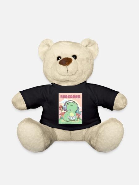 Cottagecore Esthétique Kawaii Frog Gamer Frogamer G - Nounours - noir