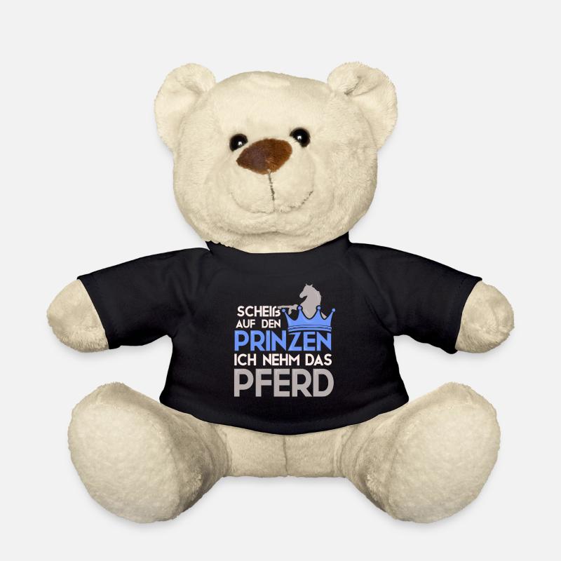Scheiß auf den Prinzen ich nehm das Pferd - Teddy - Schwarz