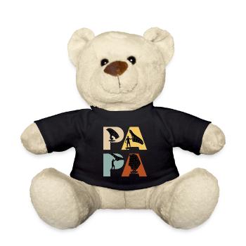 Wing Foil Papa Wing Surf Dad Wing Foil - Teddy Bear - black - Front