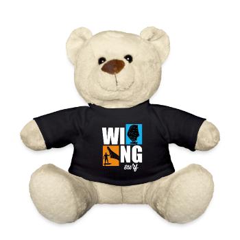 Wing Surf Wingfoil Wingsurf Retro - Teddy Bear - black - Front