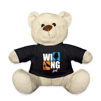 Wing Surf Wingfoil Wingsurf Retro - Teddy Bear - black - Front