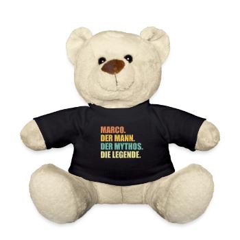 Marco Name Mythos Legende Spruch Geschenk - Teddy - Schwarz - Vorne