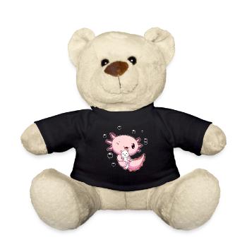 Kawaii Axolotl Pun Cat Lover Cadeau - Nounours - noir - Devant