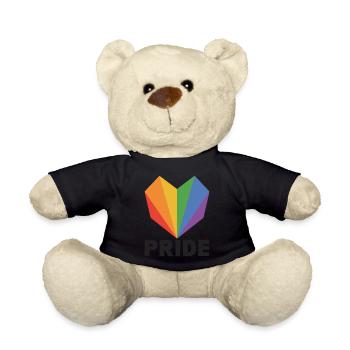 LGBT Gay Rainbow pour les amis et la communauté - Nounours - noir - Devant